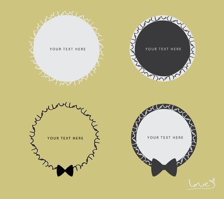 Frame with the word 'love' all around the frameのイラスト素材