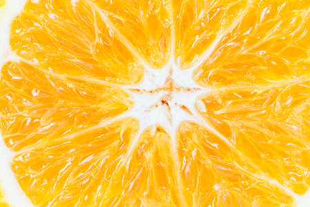 closeup od sliced orange の写真素材