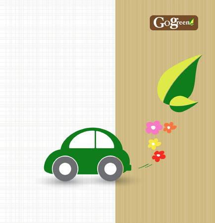 save energy and earth concept with car transportationのイラスト素材