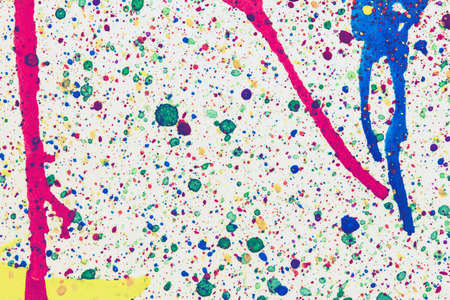 colorful of watercolor spray and splash on white backgroundの写真素材