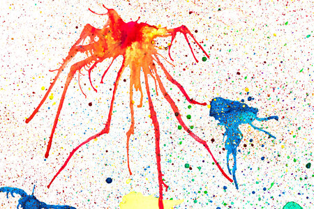 colorful of watercolor spray and splash on white background