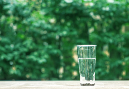 glass of  the  fresh drink waterの写真素材