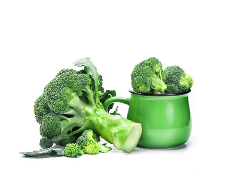 The Fresh Broccoli on white background
