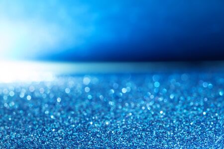abstract Blue glitter lighting backgroundの写真素材