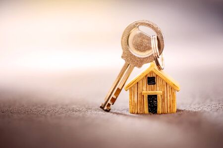 Close up house model placed for home mortgage and loan,  refinance or property investment conceptの写真素材