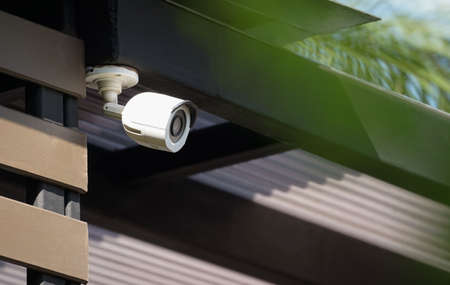 CCTV security camera,concept of surveillance and monitoring, home security system.の写真素材