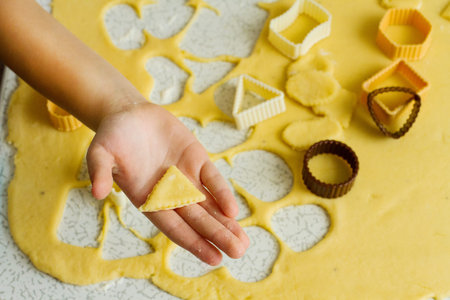 Production of biscuitsの写真素材