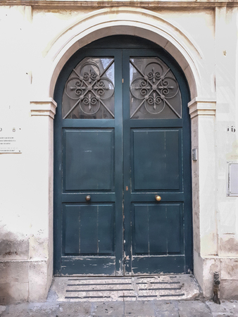 Part of the building with a door.の写真素材
