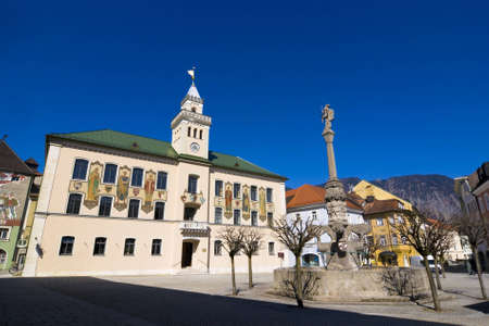 Square of Bad Reichenhall, Bavaria, Germanyの写真素材