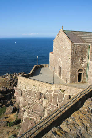 Medieval church of castelsardo, Sardinia, Italyの写真素材
