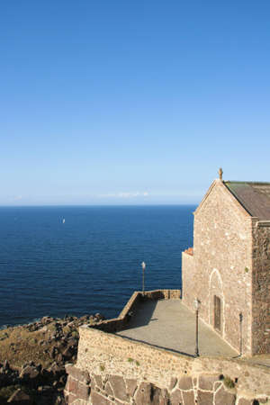 Medieval church of castelsardo, Sardinia, Italyの写真素材