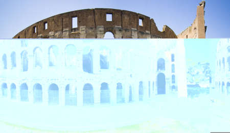 Long-exposure photography of the colosseum - Rome, Italyの写真素材