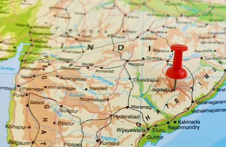 View of Jagdalpur, is a city located in the southern part of Chhattisgarh state in India, on a...