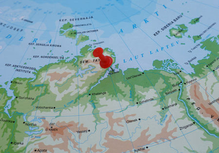 View of Nordvik, is a former municipality in Nordland county, Norway, marked with red pushpin