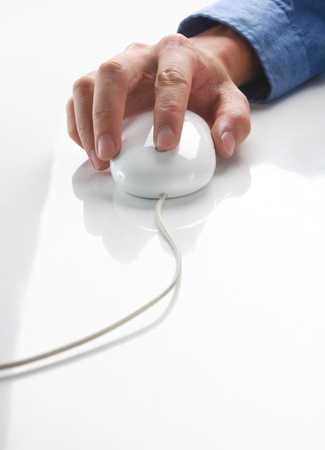 computer mouse and hand の写真素材