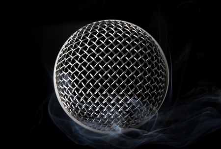 smoky microphone の写真素材