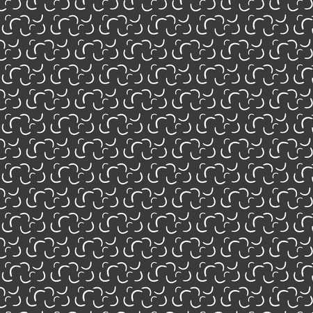 Ornament vector memphis hipster pattern with white line on black backgroundのイラスト素材