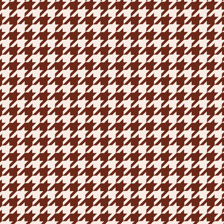 Hounds tooth   pattern ornament. Geometric print in red and beige colorのイラスト素材