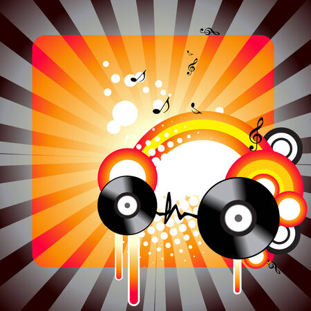 music design background illustrationのイラスト素材