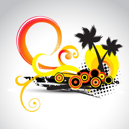 abstract vector tree design illustrationのイラスト素材