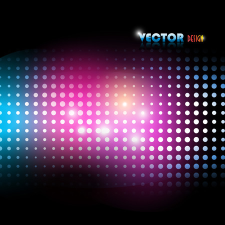 Colorful lights background on blackのイラスト素材