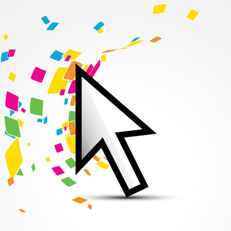  mouse pointer in colorful backgroundのイラスト素材