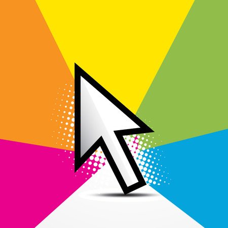   mouse pointer in colorful backgroundのイラスト素材