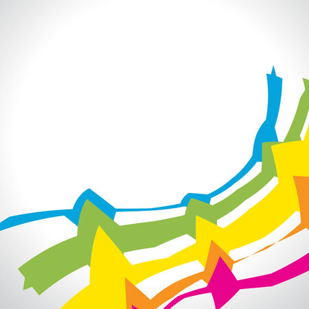  colorful wave design illustrationのイラスト素材