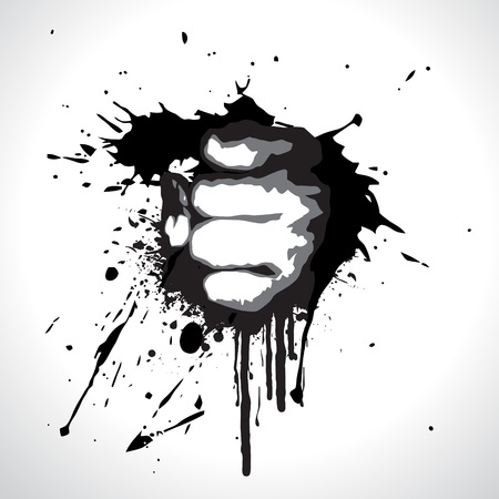   fist on grunge background designのイラスト素材