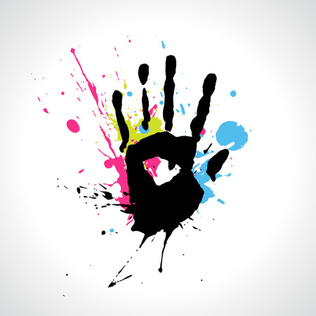   abstract grungy hand illustrationのイラスト素材
