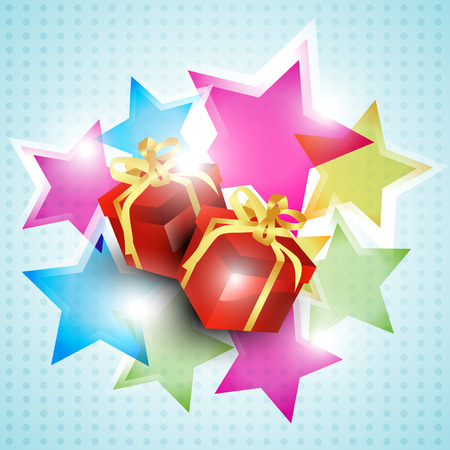  gift box on colorful backgroundのイラスト素材