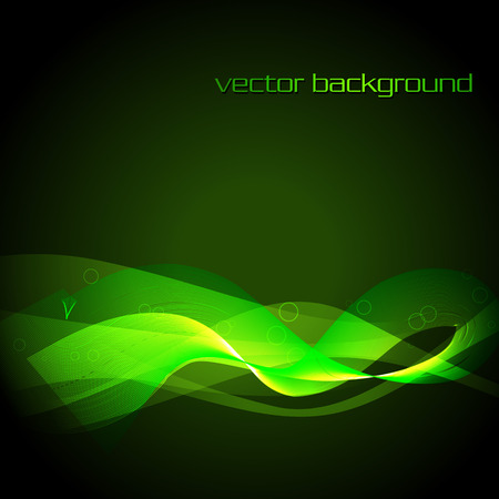 Green glowing wave background design.  のイラスト素材