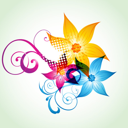 colorful vector flower design. Eps10 illustrationのイラスト素材