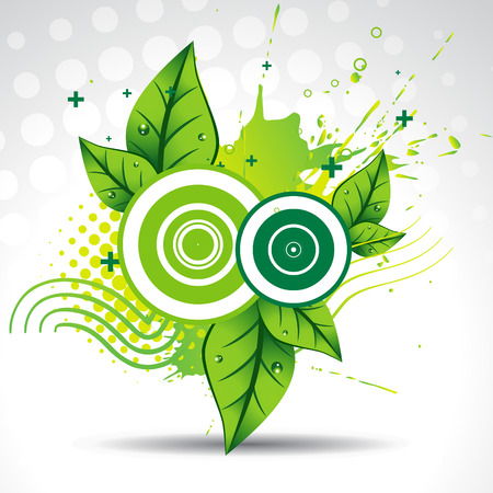 vector abstract leaf design illustrationのイラスト素材