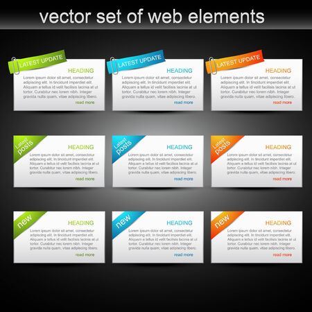 set of web elements to be use for your projectsのイラスト素材