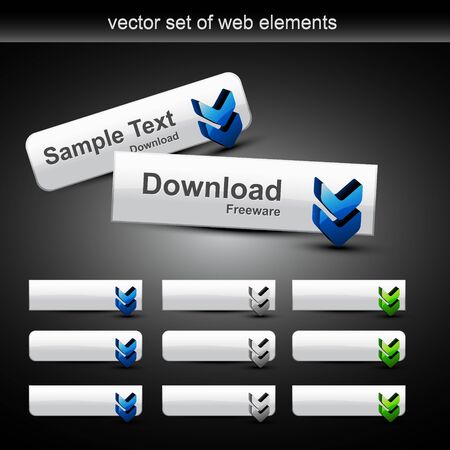 stylish web buttons with different style. Scalable and can be used for your projectsのイラスト素材