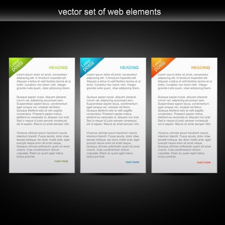 set of three colorful web bannerのイラスト素材