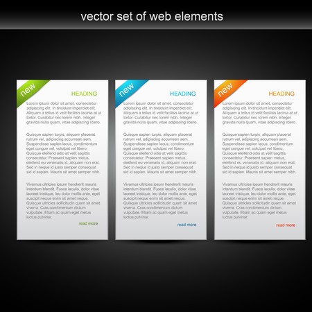 set of three colorful web banner for your projectsのイラスト素材