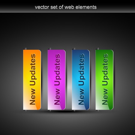 stylish beautiful colorful web buttonsのイラスト素材