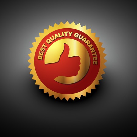 best quality label in golden colorのイラスト素材