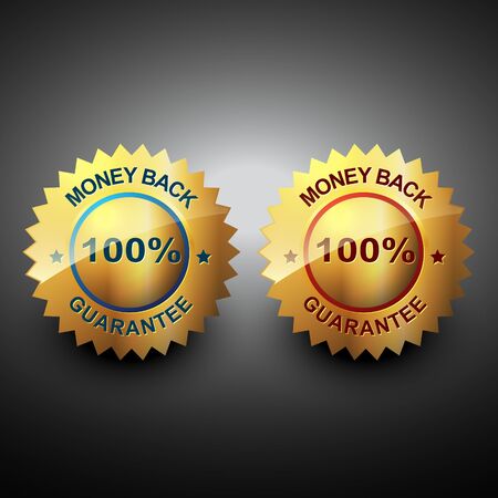 beautiful money back guarantee iconのイラスト素材