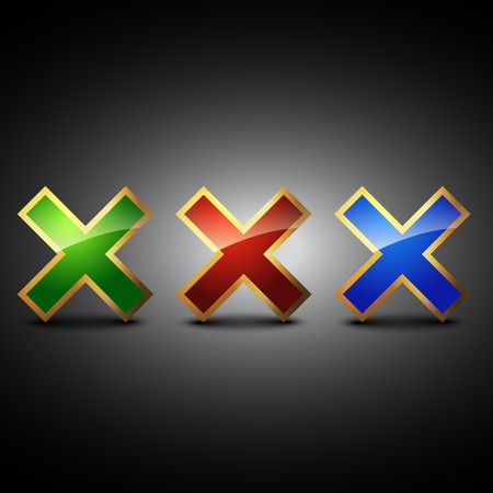 cross symbol shape illustrationのイラスト素材