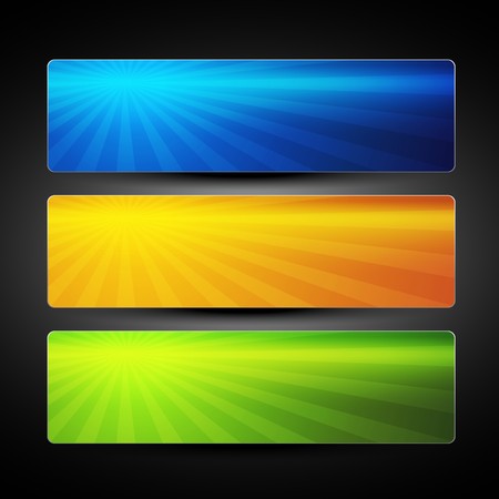 set of three colorful banners backgroundのイラスト素材