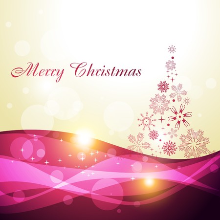 beautiful artistic christmas tree illustrationのイラスト素材