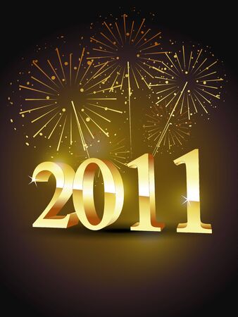 vector new year stylish golden color designのイラスト素材