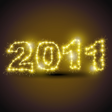 new year written with sparkle crackersのイラスト素材