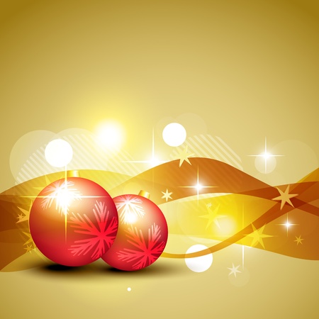 vector stylish christmas balls design with attractive backgroundのイラスト素材