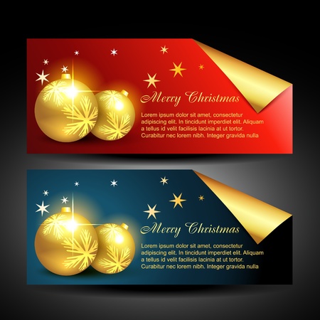 vector stylish christmas balls label designのイラスト素材