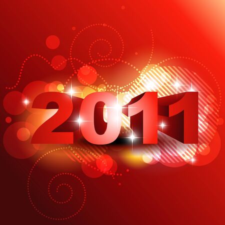 artstic red color new year designのイラスト素材