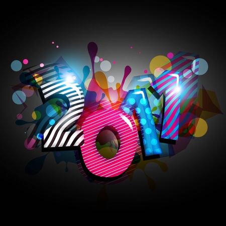abstract new year illustration のイラスト素材